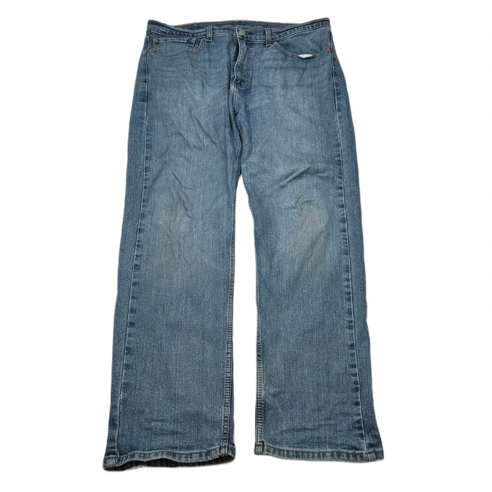 Levi's 505 Jeans Mens 36x30 Blue Light‎ Wash Denim Pants Regular Fit